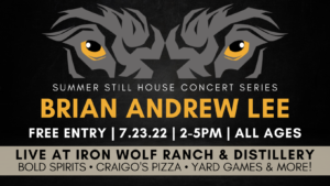 Brian Lee live at Iron Wolf July 23 from 2-5pm