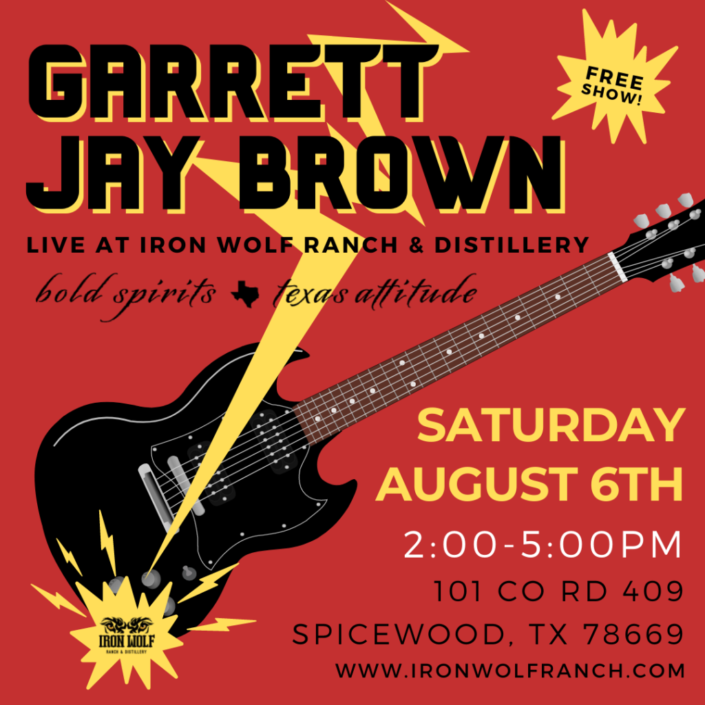 Garrett Jay Brown LIVE at Iron Wolf August 6th