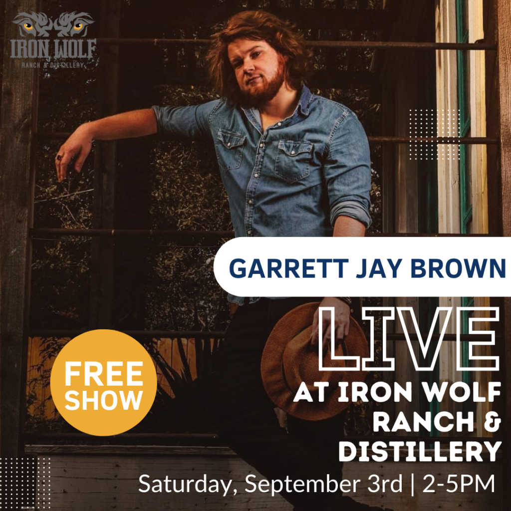 Garrett Jay Brown LIVE at Iron Wolf September 3rd 2-5pm