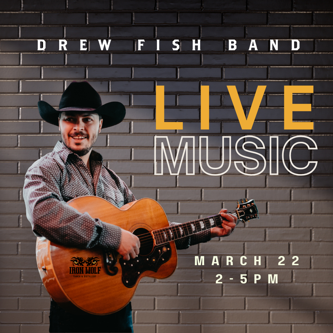 Drew Fish Band playing guitar and live at Iron Wolf Ranch & Distillery. Spicewood, Texas. Austin, Texas.