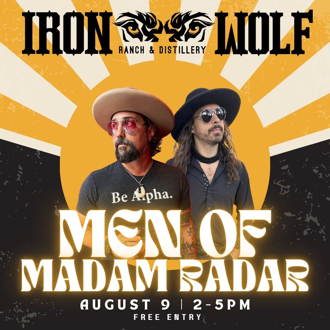 Men of Madam Radar play at Iron Wolf Distillery